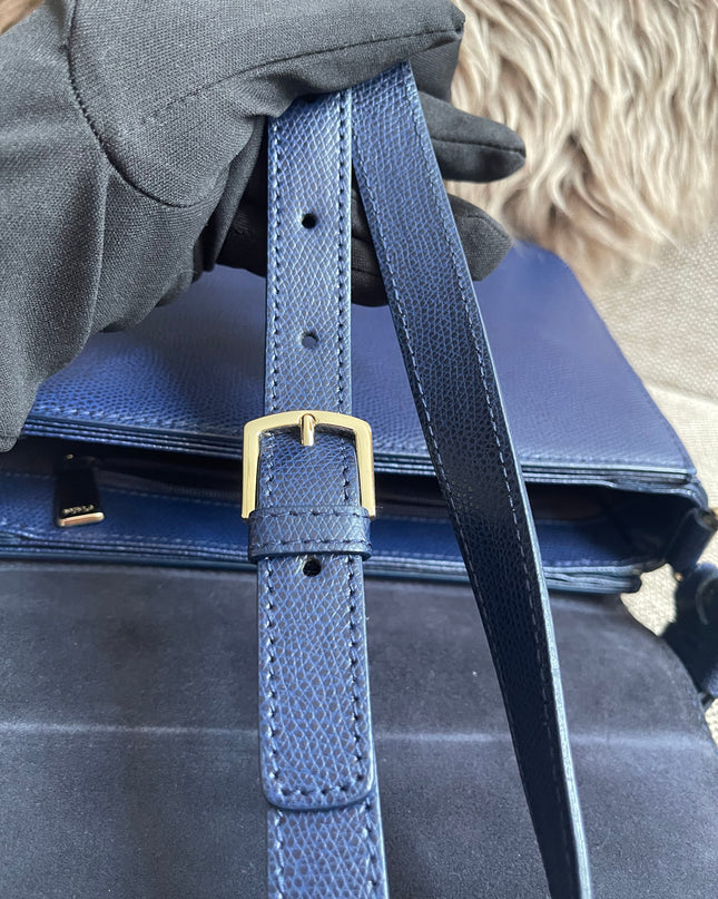 Preloved Authentic Furla Metropolis Small Shoulder Bag Navy Blue