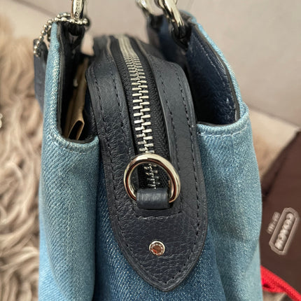 Authentic Preloved Coach Mini Lillie Carryall (Denim Multi)