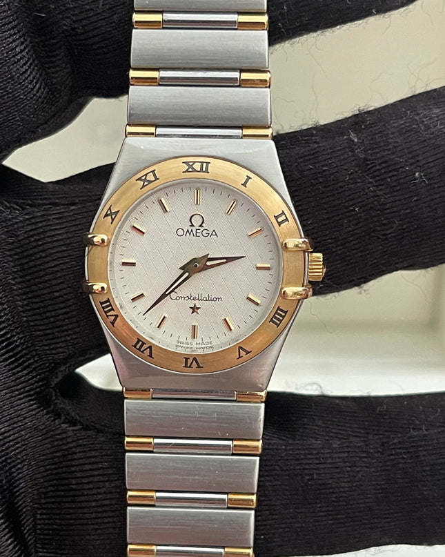 Preloved Authentic Omega Constellation 22.5 mm, Steel - Yellow Gold on Steel - Gold Full Bar