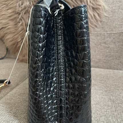 Preloved Authentic Tory Burch Britten Embossed Satchel in Black