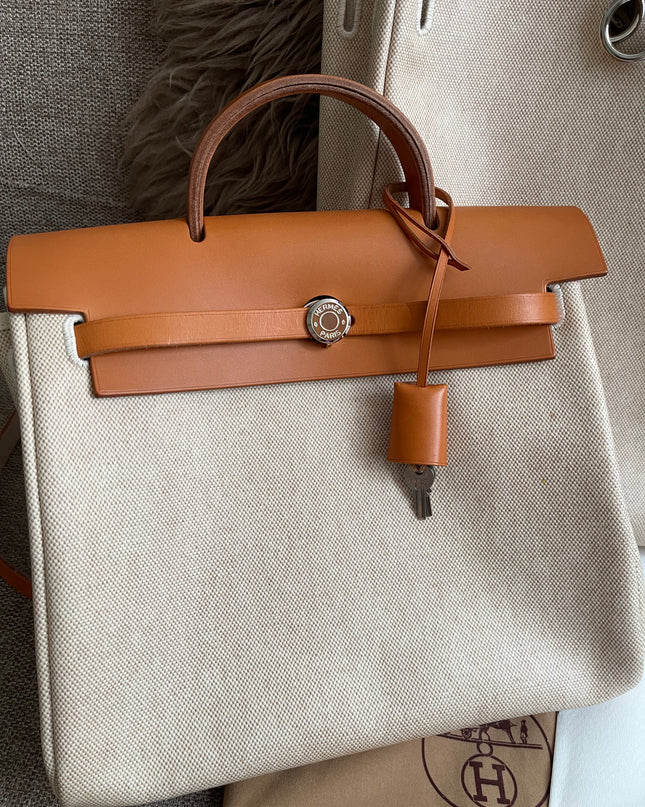 Preloved Authentic Hermes Herbag Zip