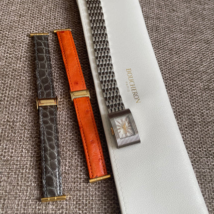 Preloved Authentic Boucheron Reflet Steel Watch with Interchangeable Straps