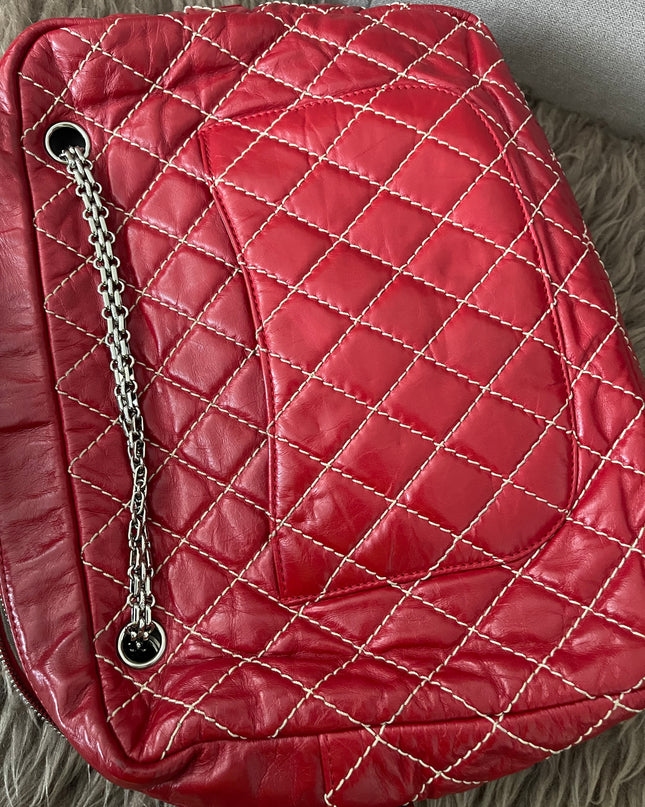 Preloved Authentic Chanel Reissue Camera Bag with silver-tone chain straps