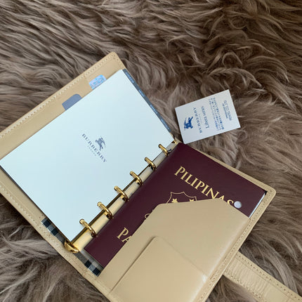 Burberry Brown Nova Check Leather Notebook Cover