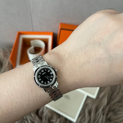 Preloved Authentic Hermes Stainless Steel Clipper 24mm Watch