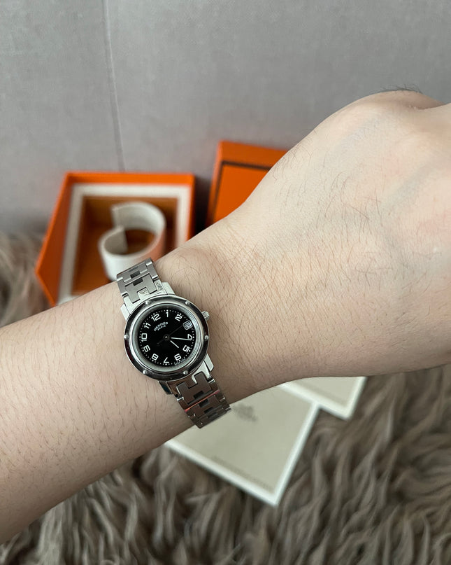 Preloved Authentic Hermes Stainless Steel Clipper 24mm Watch