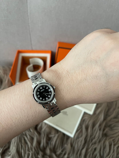 Preloved Authentic Hermes Stainless Steel Clipper 24mm Watch