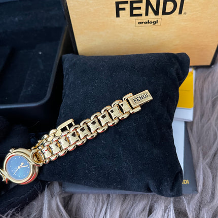 Preloved Authentic Fendi Mother of Pearl Gold Watch