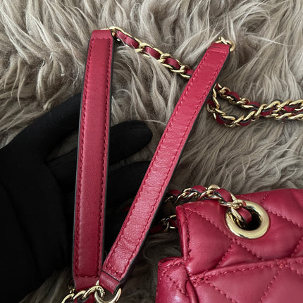 Preloved Authentic Michael Kors Red Vivianne Quilted Leather Shoulder Flap Bag