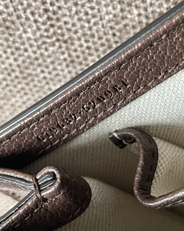 Preloved Authentic Gucci GG Supreme Canvas Leather and Python Medium Bamboo 1947 Top Handle Bag