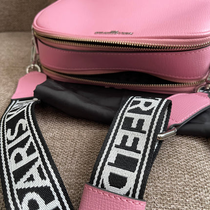 Peloved Authentic Karl Lagerfeld Paris Camera Bag – Pink Pebbled Leather, Logo Strap (Brand New)