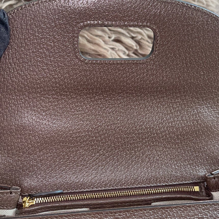 Preloved Authentic Gucci GG Supreme Canvas Leather and Python Medium Bamboo 1947 Top Handle Bag