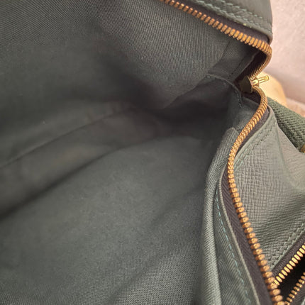 Preloved Authentic Louis Vuitton Green Taiga Leather Reporter PM Messenger Bag