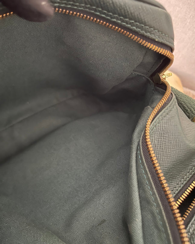 Preloved Authentic Louis Vuitton Green Taiga Leather Reporter PM Messenger Bag