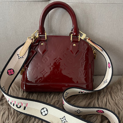 Preloved Authentic Unused Louis Vuitton logo jacquard canvas shoulder strap