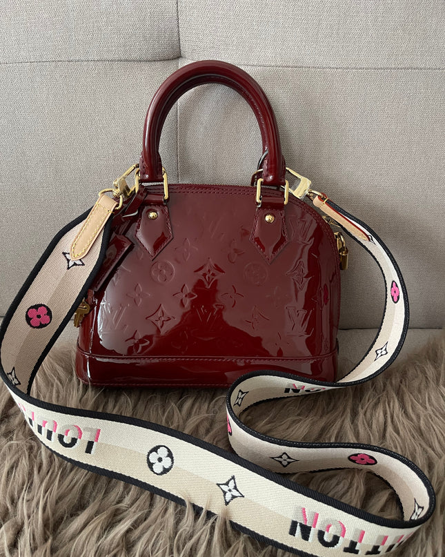 Preloved Authentic Unused Louis Vuitton logo jacquard canvas shoulder strap