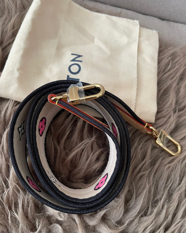 Preloved Authentic Unused Louis Vuitton logo jacquard canvas shoulder strap