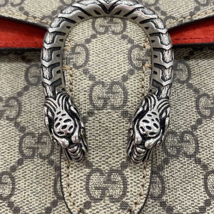 Preloved Authentic Gucci Red/Beige GG Supreme Mini Dionysus