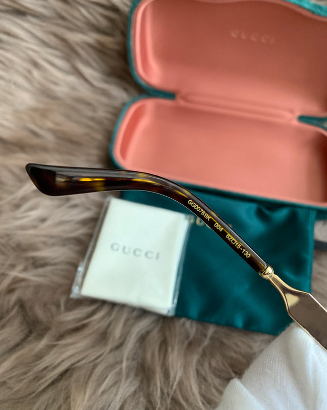 Gucci Burgundy/Black GG00765 Butterfly Sunglasses