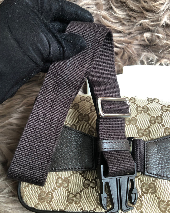 Preloved Gucci Waist Belt Bag GG Canvas