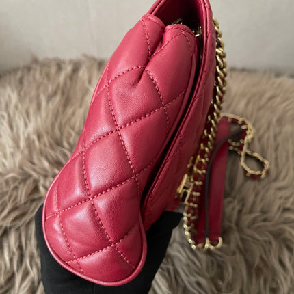 Preloved Authentic Michael Kors Red Vivianne Quilted Leather Shoulder Flap Bag