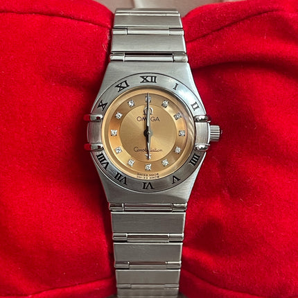 Preloved Authentic Omega Constellation Mini Cindy Crawford Orange Dial Ladies Watch
