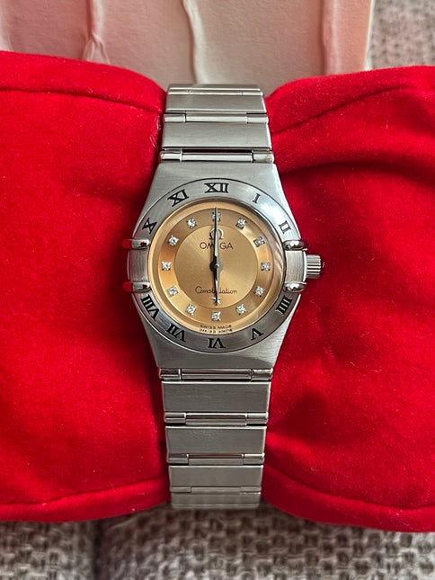 Preloved Authentic Omega Constellation Mini Cindy Crawford Orange Dial Ladies Watch