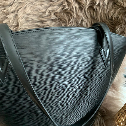 Louis Vuitton Black Epi Leather Saint Jacques PM Tote