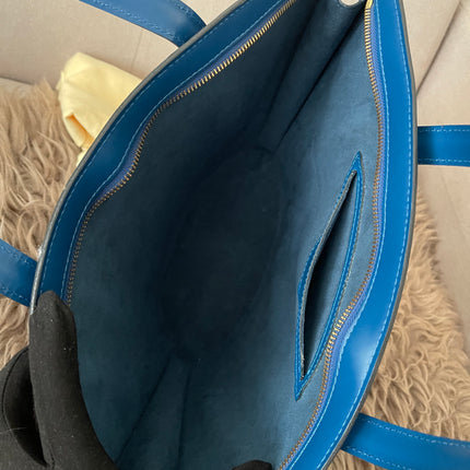 Preloved Authentic Louis Vuitton Saint Jacques bag in blue Epi leather