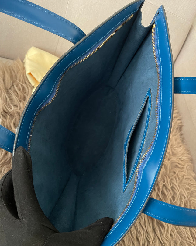 Preloved Authentic Louis Vuitton Saint Jacques bag in blue Epi leather