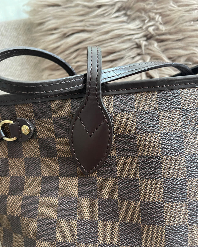 Preloved Authentic Louis Vuitton Neverfull PM — Damier Ebène Canvas