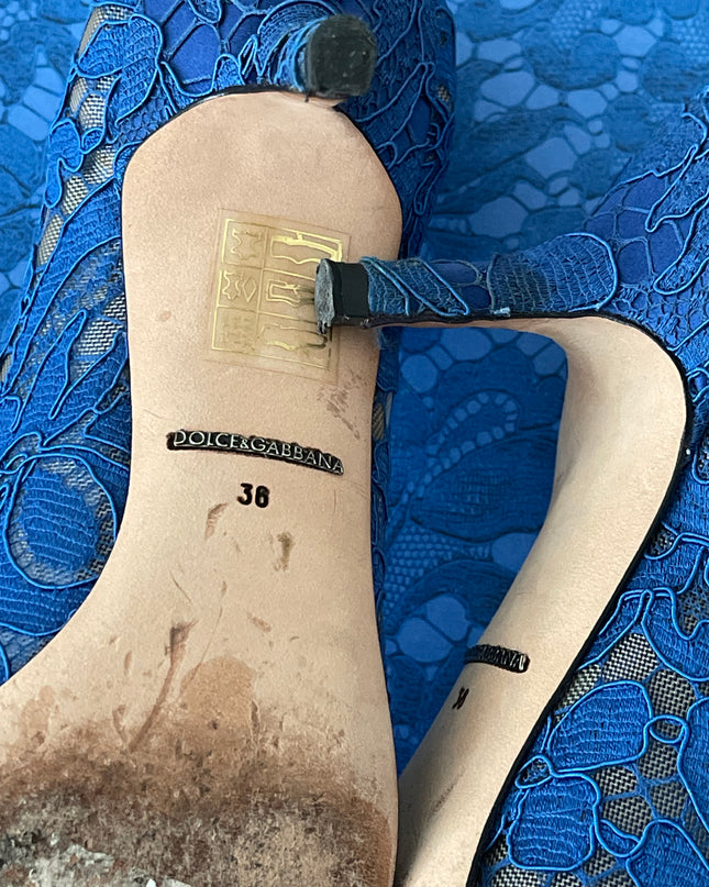 Preloved Authentic Dolce&Gabbana Lace rainbow pumps SZ36