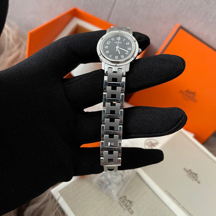 Preloved Authentic Hermes Stainless Steel Clipper 24mm Watch