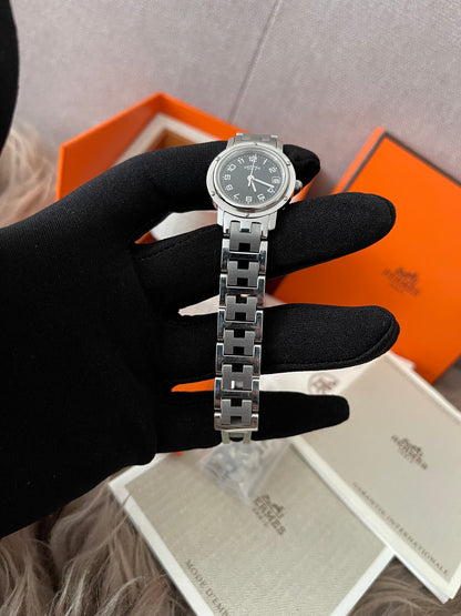 Preloved Authentic Hermes Stainless Steel Clipper 24mm Watch