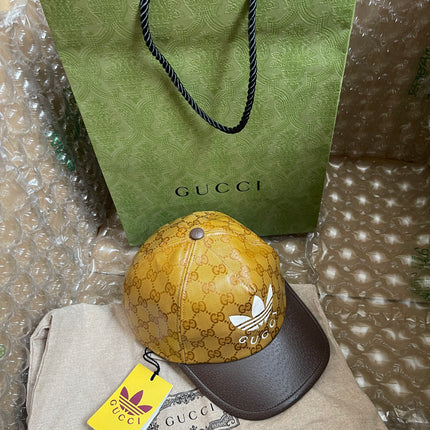 UNUSED Gucci x Adidas GG Monogram Baseball Hat