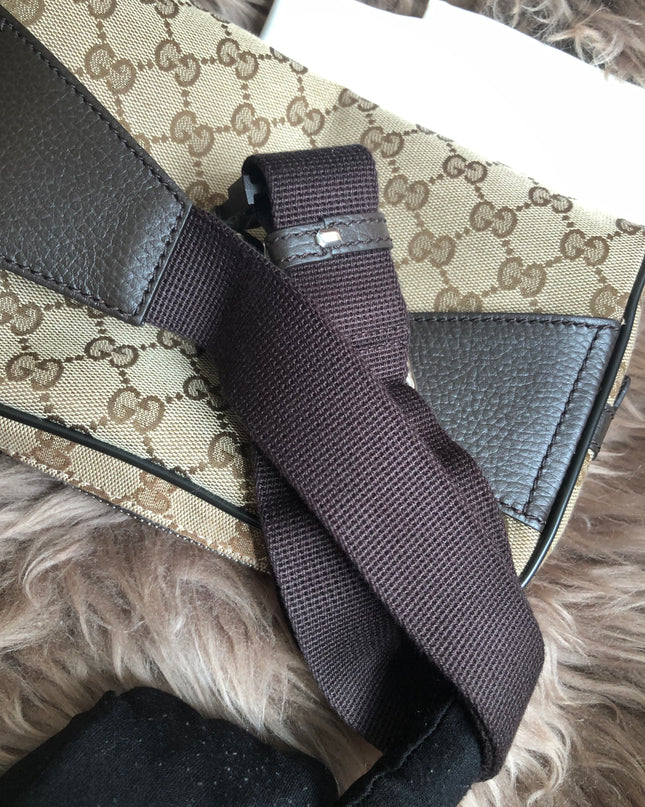 Preloved Gucci Waist Belt Bag GG Canvas