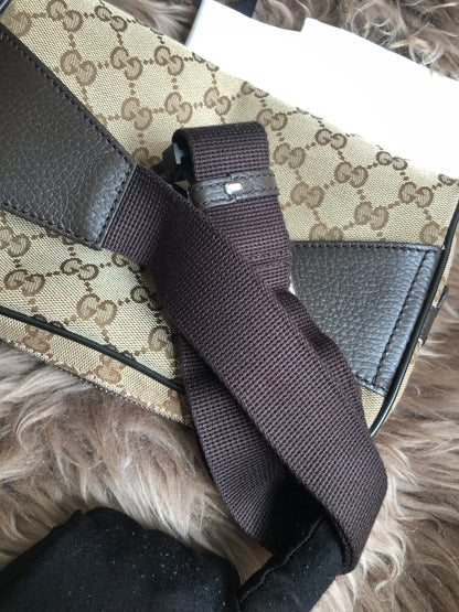 Preloved Gucci Waist Belt Bag GG Canvas