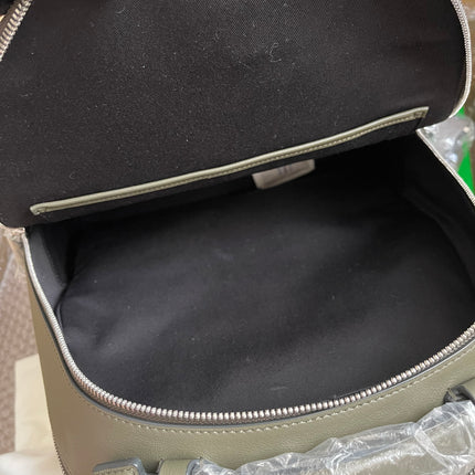 Preloved MCM Stark Leather Backpack in SEA TURTLE