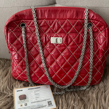 Preloved Authentic Chanel Reissue Camera Bag with silver-tone chain straps