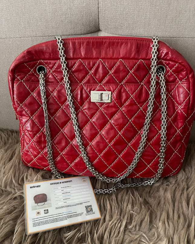 Preloved Authentic Chanel Reissue Camera Bag with silver-tone chain straps