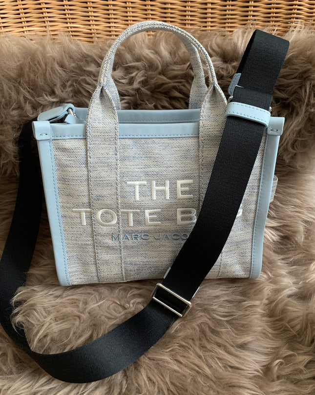 MARC JACOBS 
Canvas Small Summer Tote Bag Blue