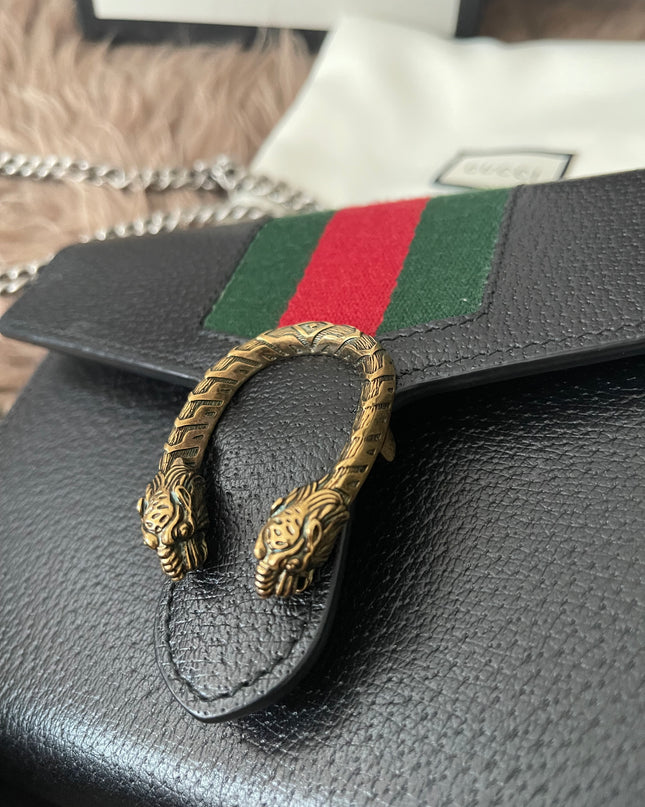 Preloved Authentic Gucci Dionysus Web Chain Wallet Leather Small crossbody bag
