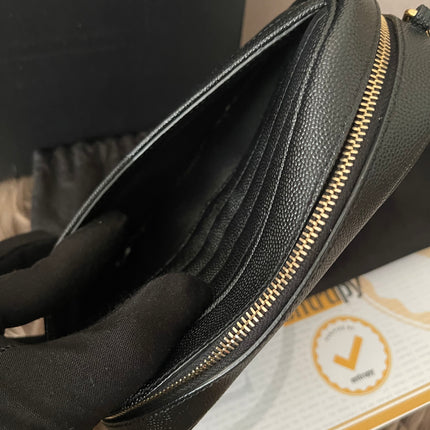 Preloved Authentic Saint Laurent Mini Lou Camera Bag in black quilted leather with gold-tone hardware