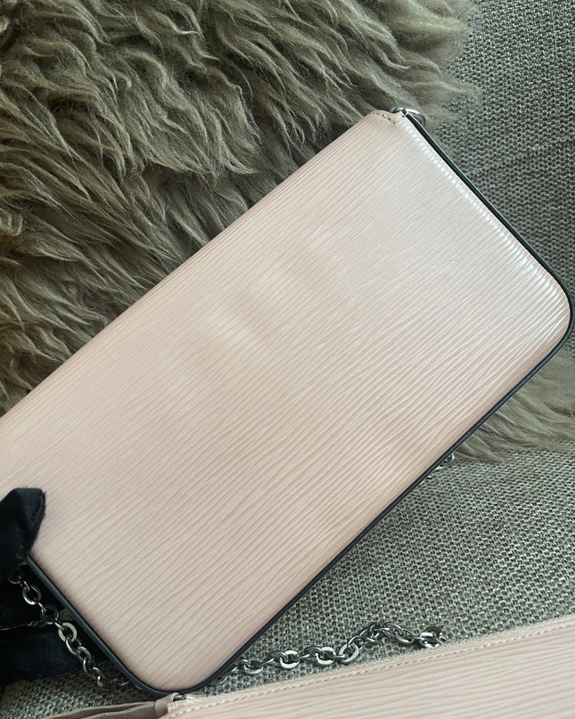 Preloved Authentic Louis Vuitton Felicie Pochette Epi Leather Rose Ballerine