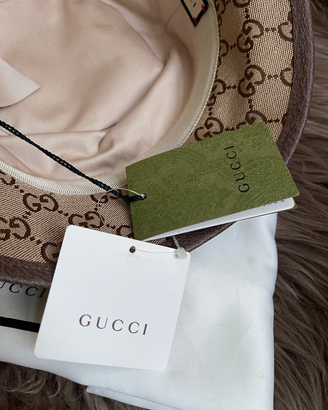 UNUSED GUCCI GG CANVAS BUCKET HAT