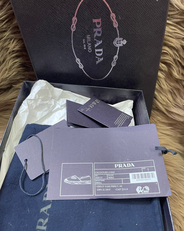 Prada Black Espadrille 7 Mens