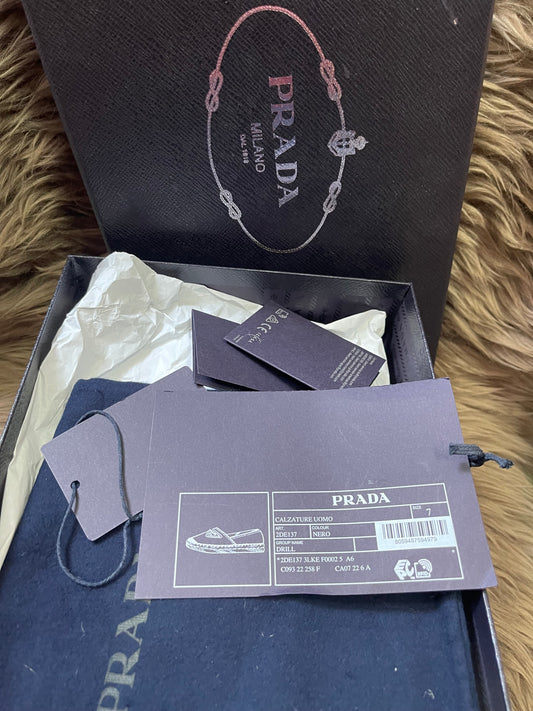 Prada Black Espadrille 7 Mens