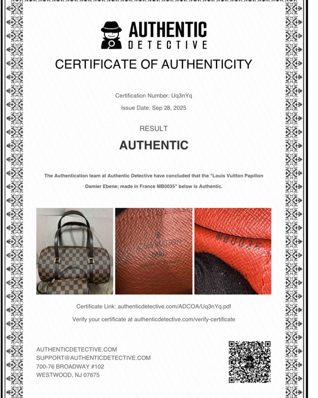 Prelove Louis Vuitton Pre-Owned
1990-2000s Papillon 30 w/provided strap