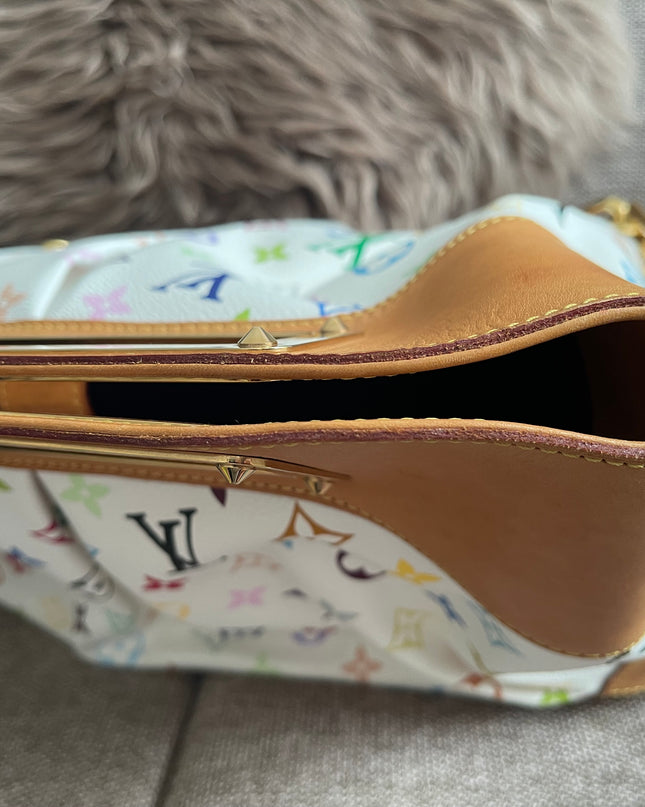 Preloved Authentic Louis Vuitton Monogram Multicolore Judy MM – White