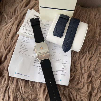 Preloved Authentic Rank A PHILIP STEIN MEN'S SIGNATURE MULTIFUNCTION QUARTZ WATCH w/extra strap